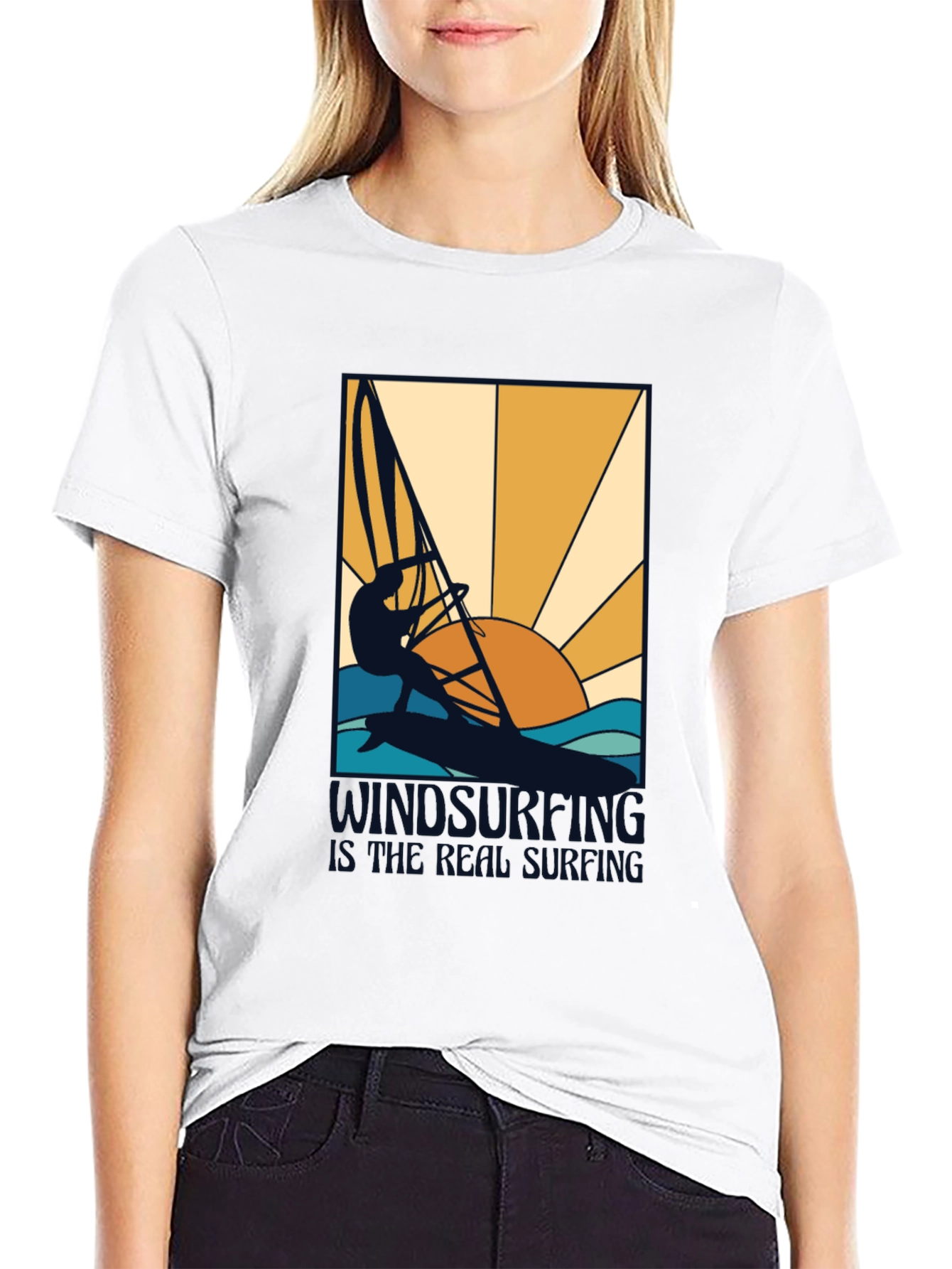 Windsurfing is Real Surfing Graphic T-Shirt