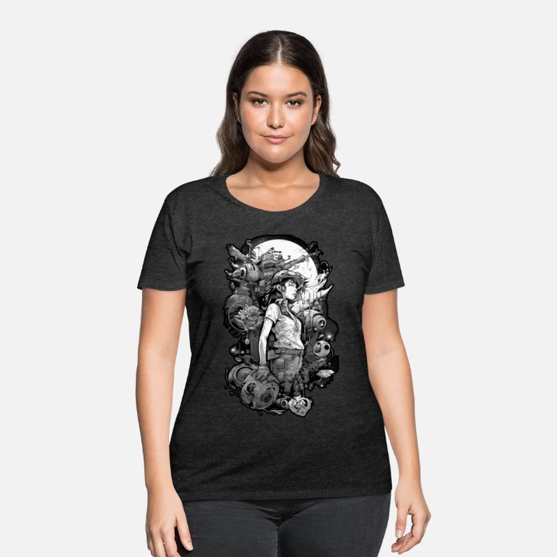 War , girl and battleship sci fi digital art