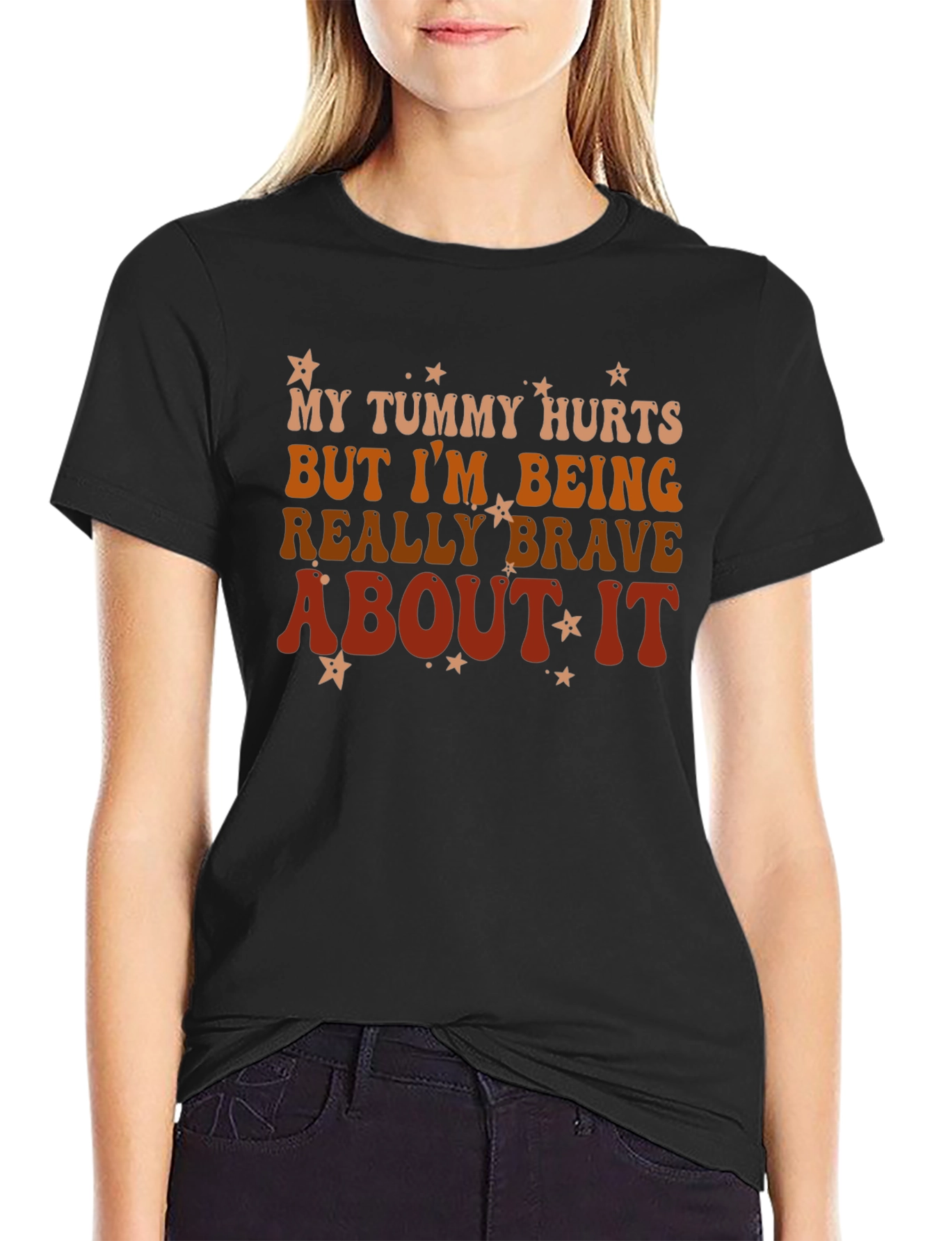 Funny Tummy Hurts Graphic T-Shirt