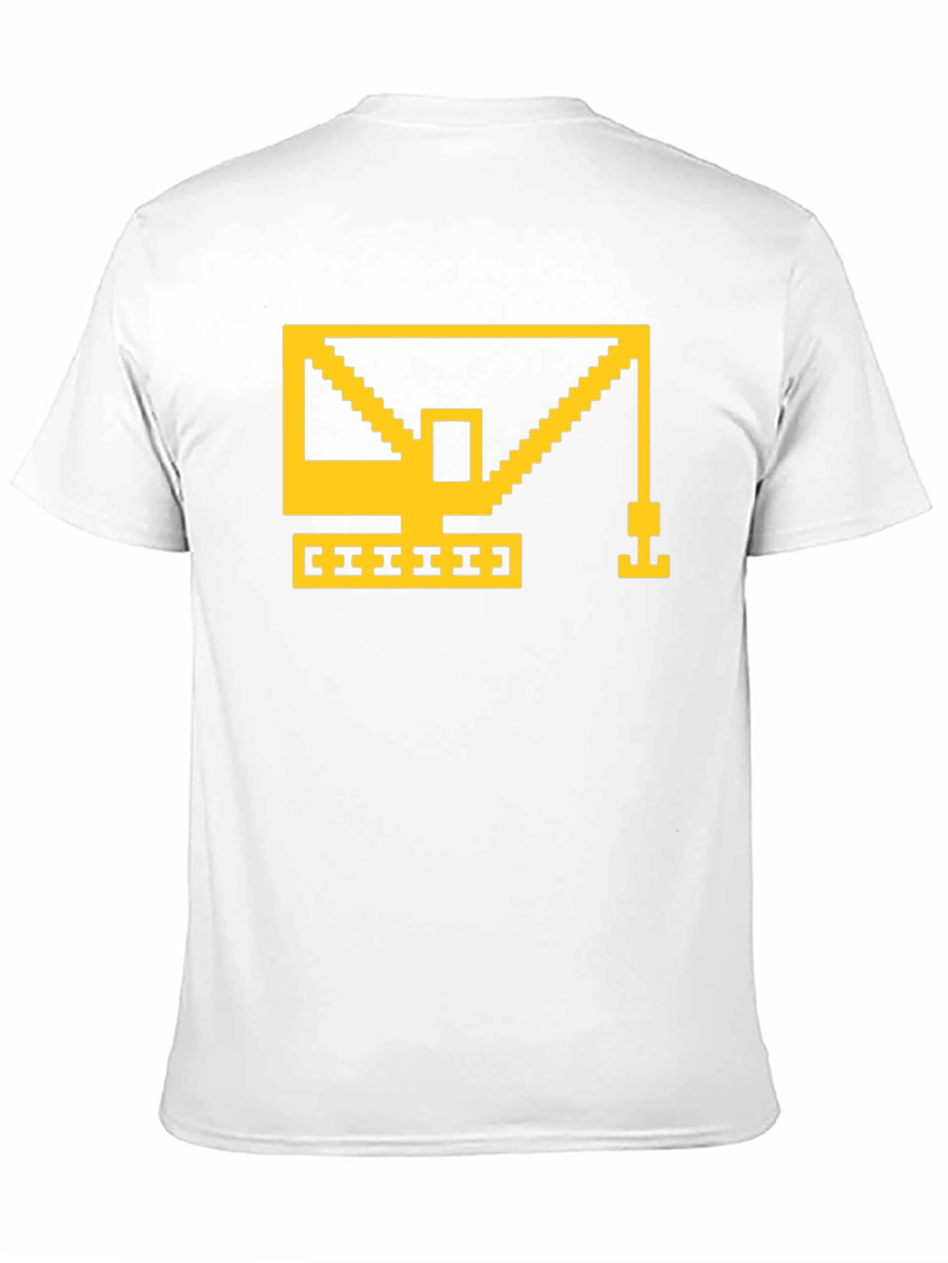 Retro 8-Bit Construction Crane Graphic T-Shirt