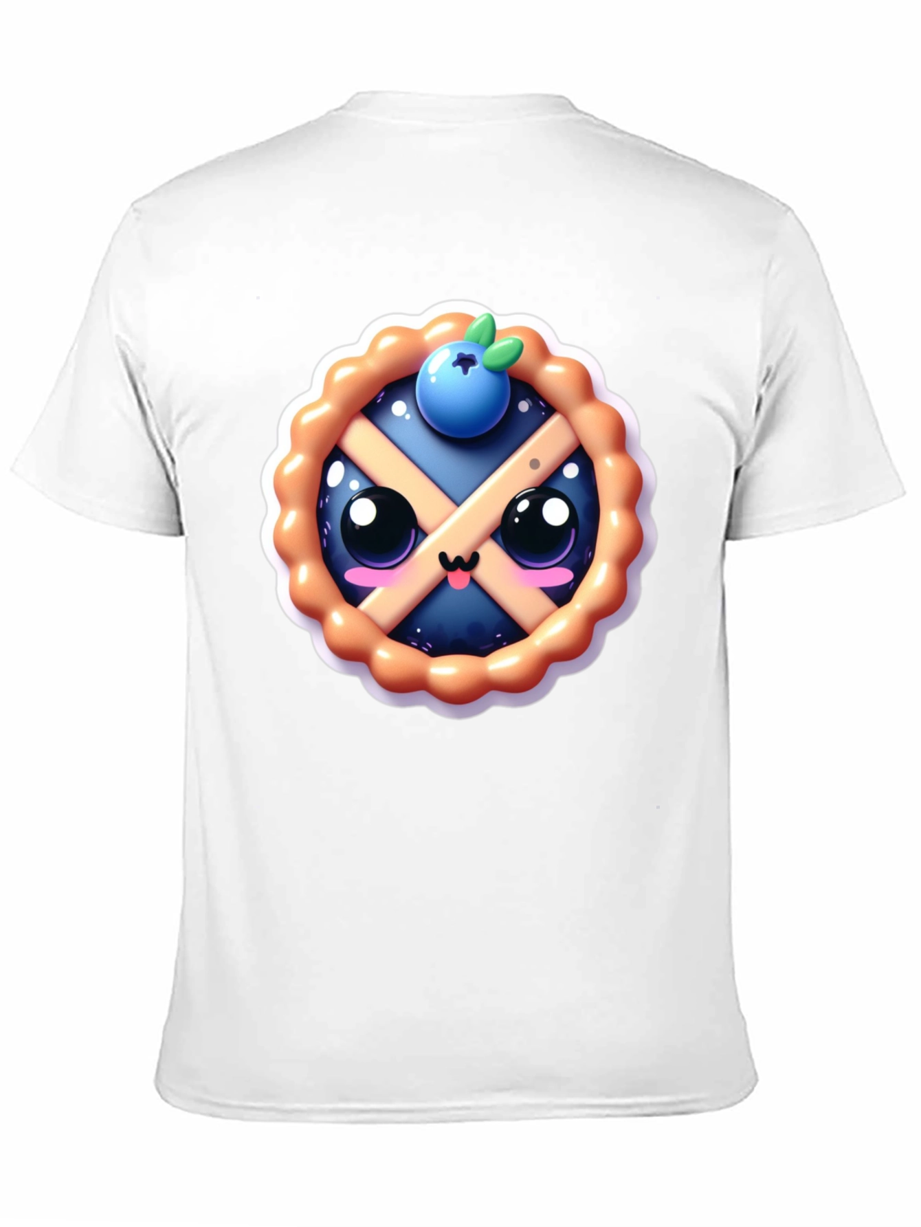 Cute Blueberry Pie Graphic Tee - Sweet Style