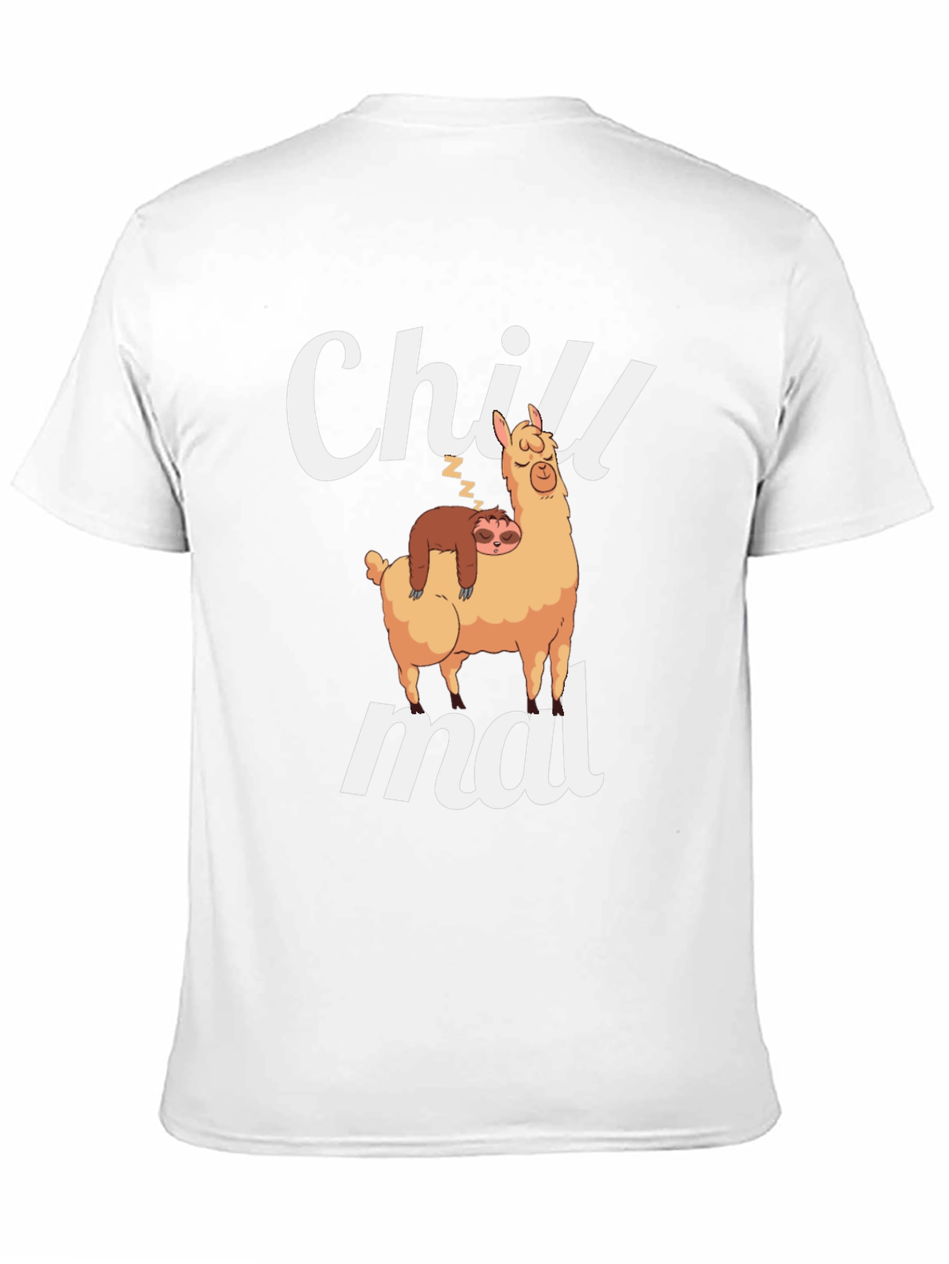 Chill Mal T-Shirt - Llama and Sloth Black Tee