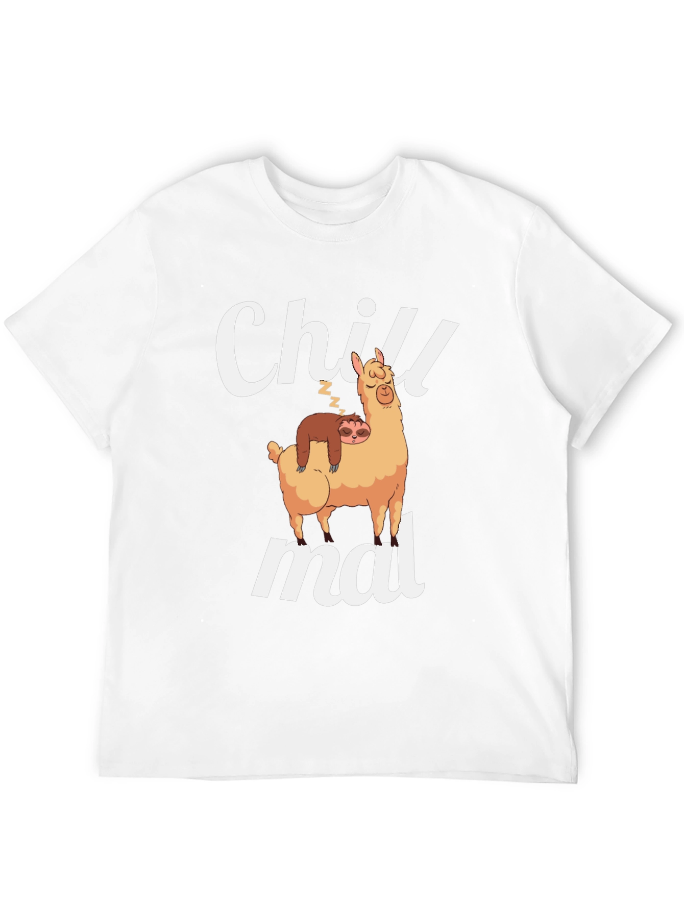 Chill Mal T-Shirt - Llama and Sloth Black Tee
