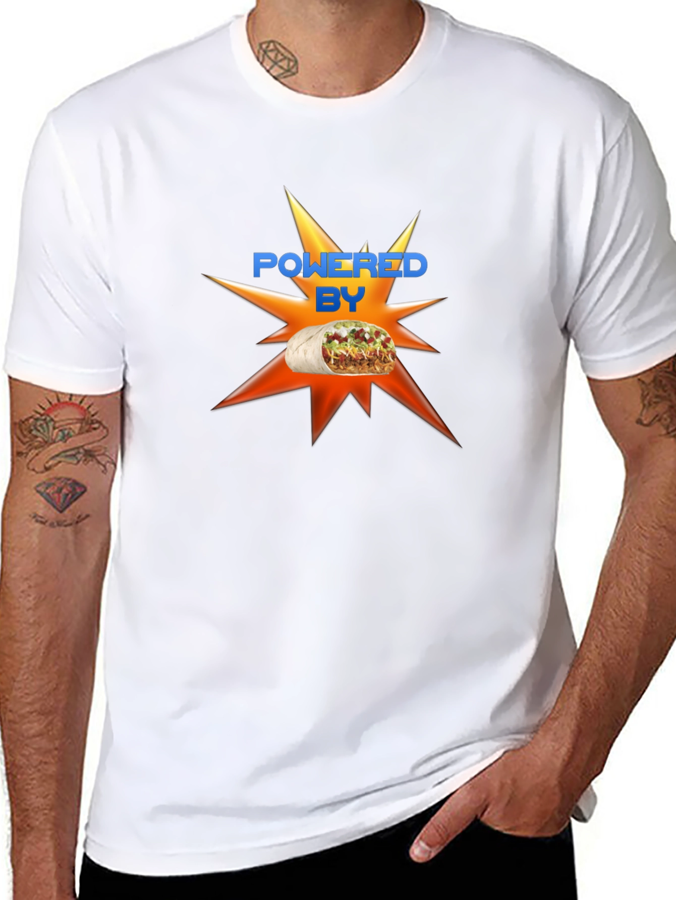 Powered by Burrito Graphic T-Shirt