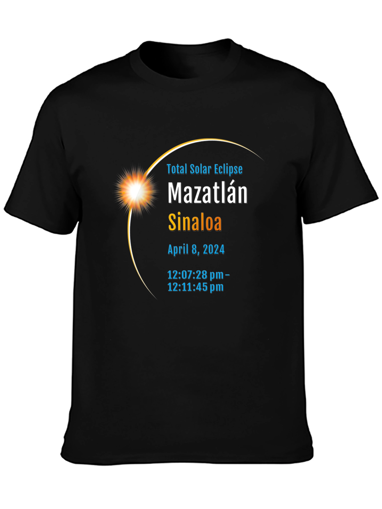 Total Solar Eclipse Mazatlan Sinaloa April 8 2024 T-Shirt