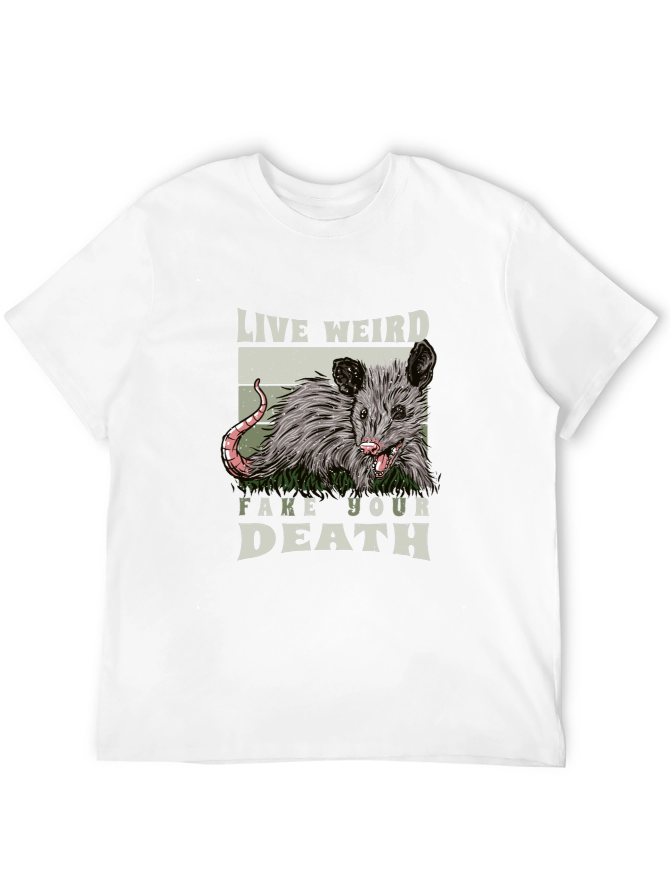 Live Weird Fake Your Death Opossum Tee