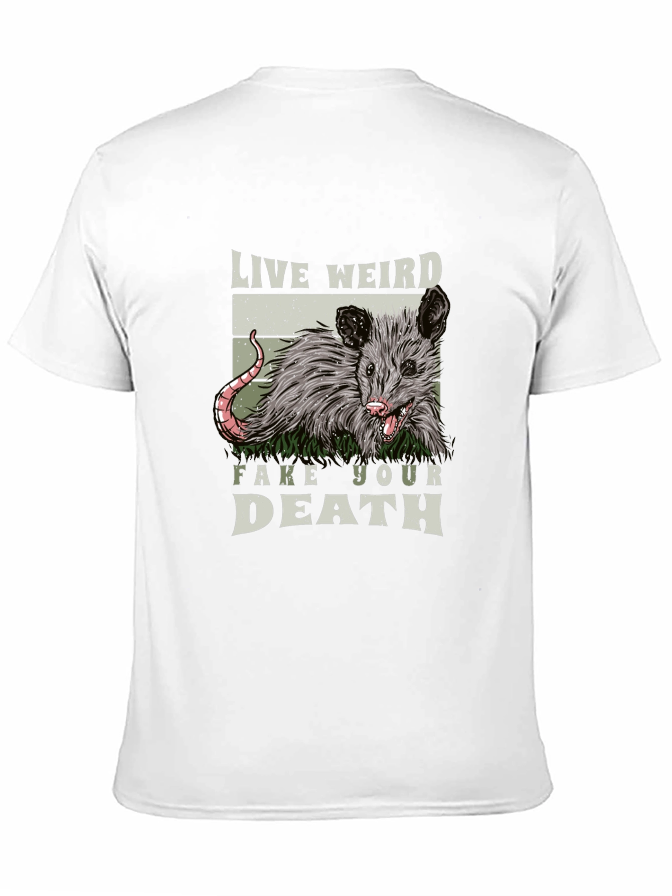 Live Weird Fake Your Death Opossum Tee