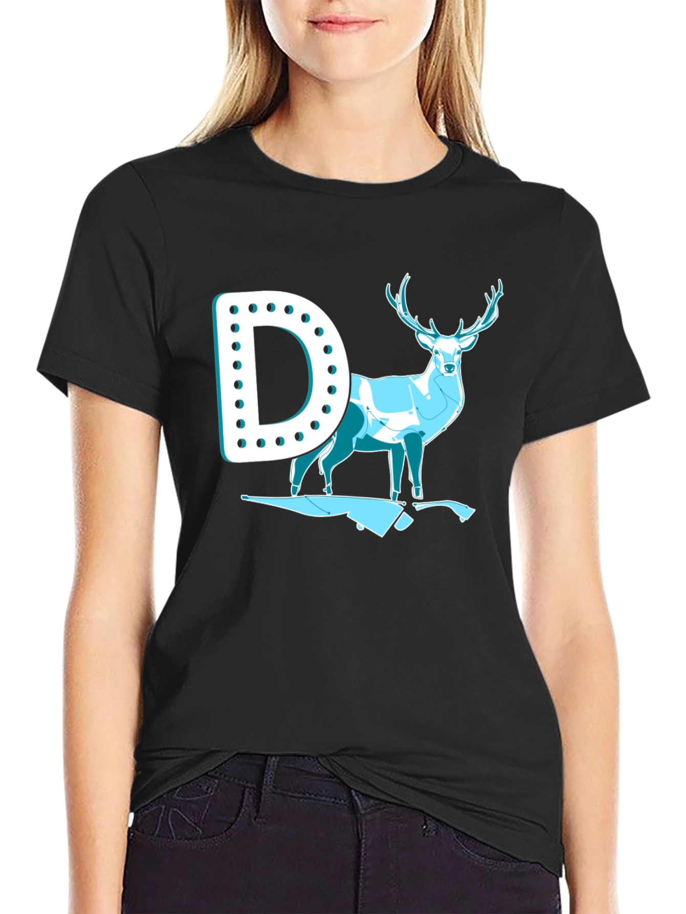 Hunting T-Shirt: Deer and Rifle Graphic Tee