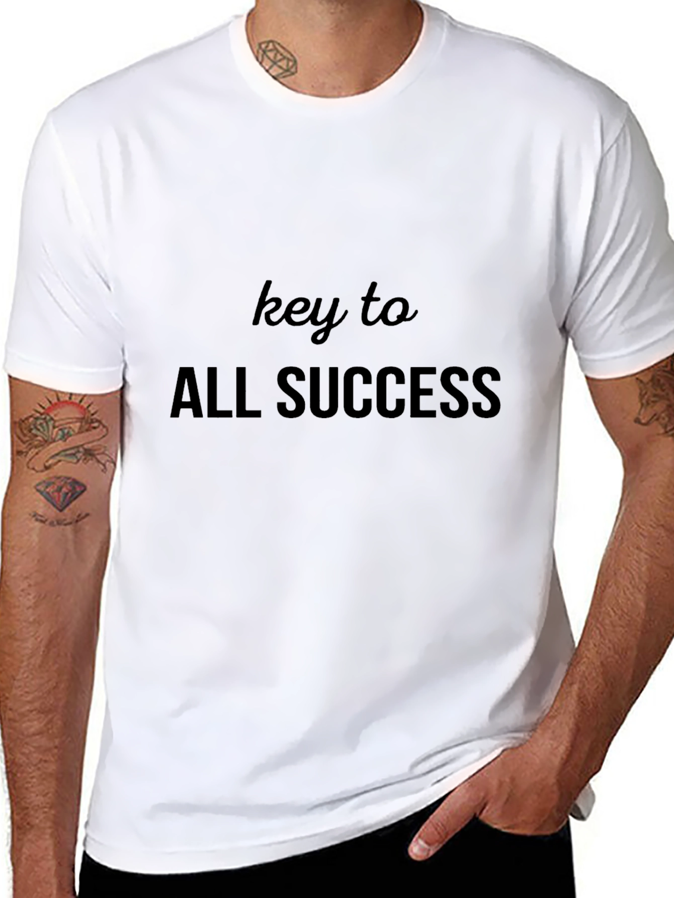 Key to All Success Black Graphic Tee