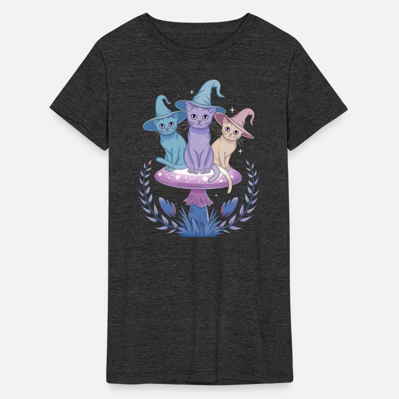 Whimsical Escapism Cat Trio On Magical Mushroom