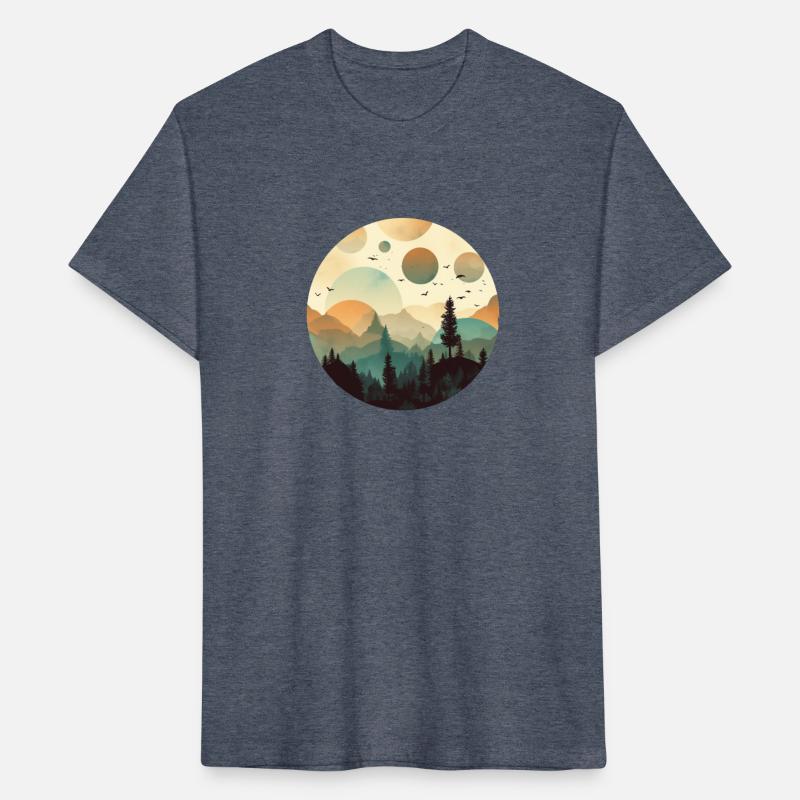 Whimsical Mystery Forest Camping Layered Foggy