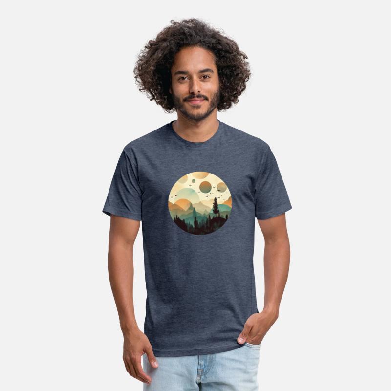 Whimsical Mystery Forest Camping Layered Foggy