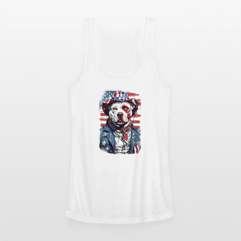 White Pitbull American Patriot