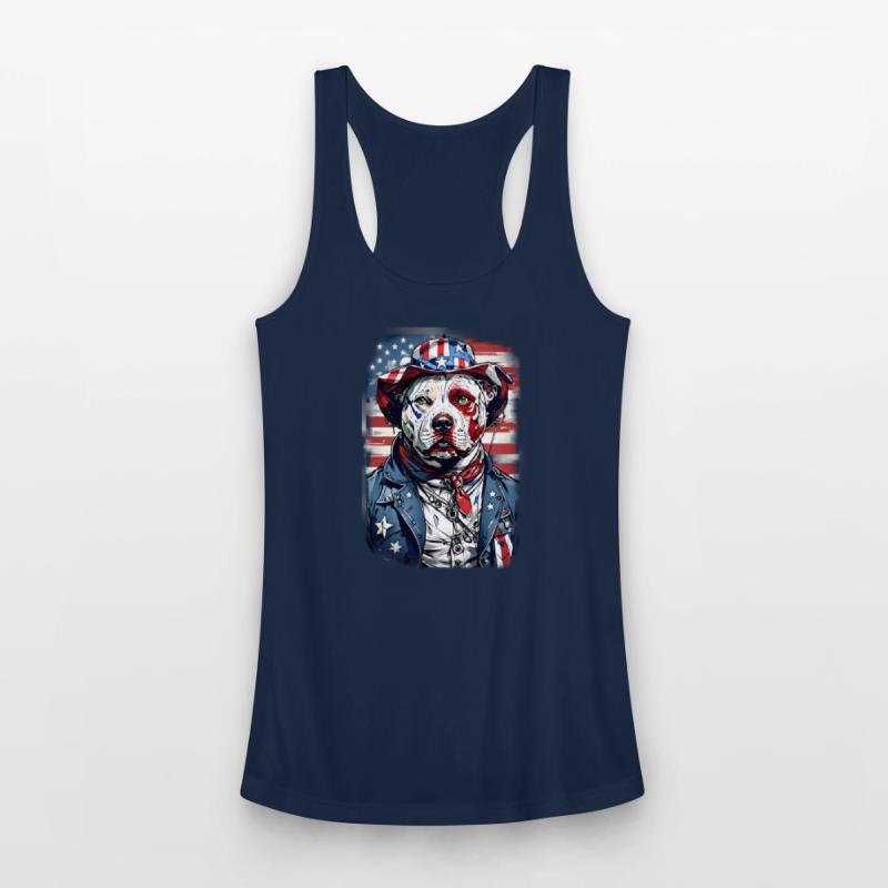 White Pitbull American Patriot