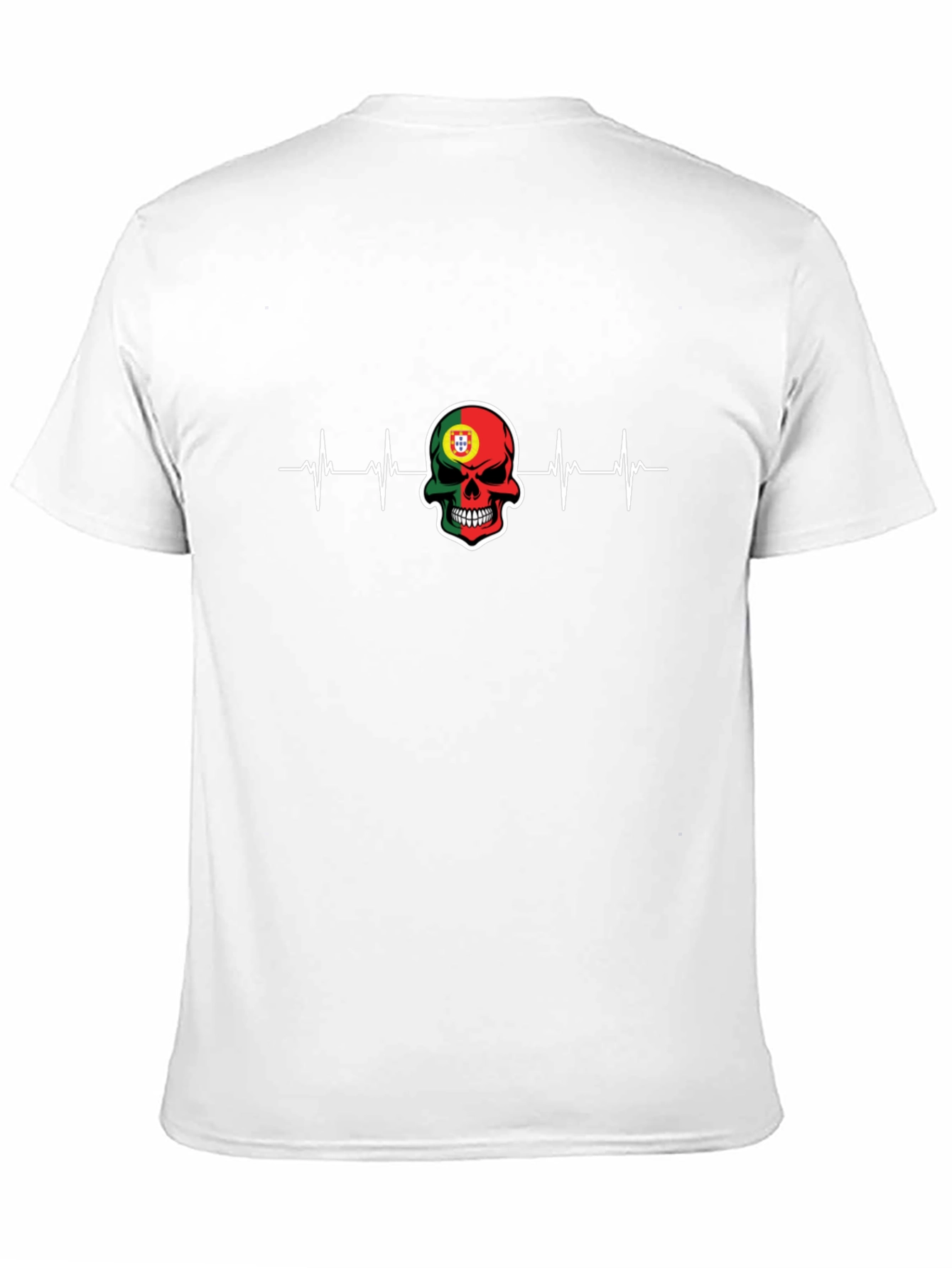 Portugal Skull Heartbeat Graphic T-Shirt
