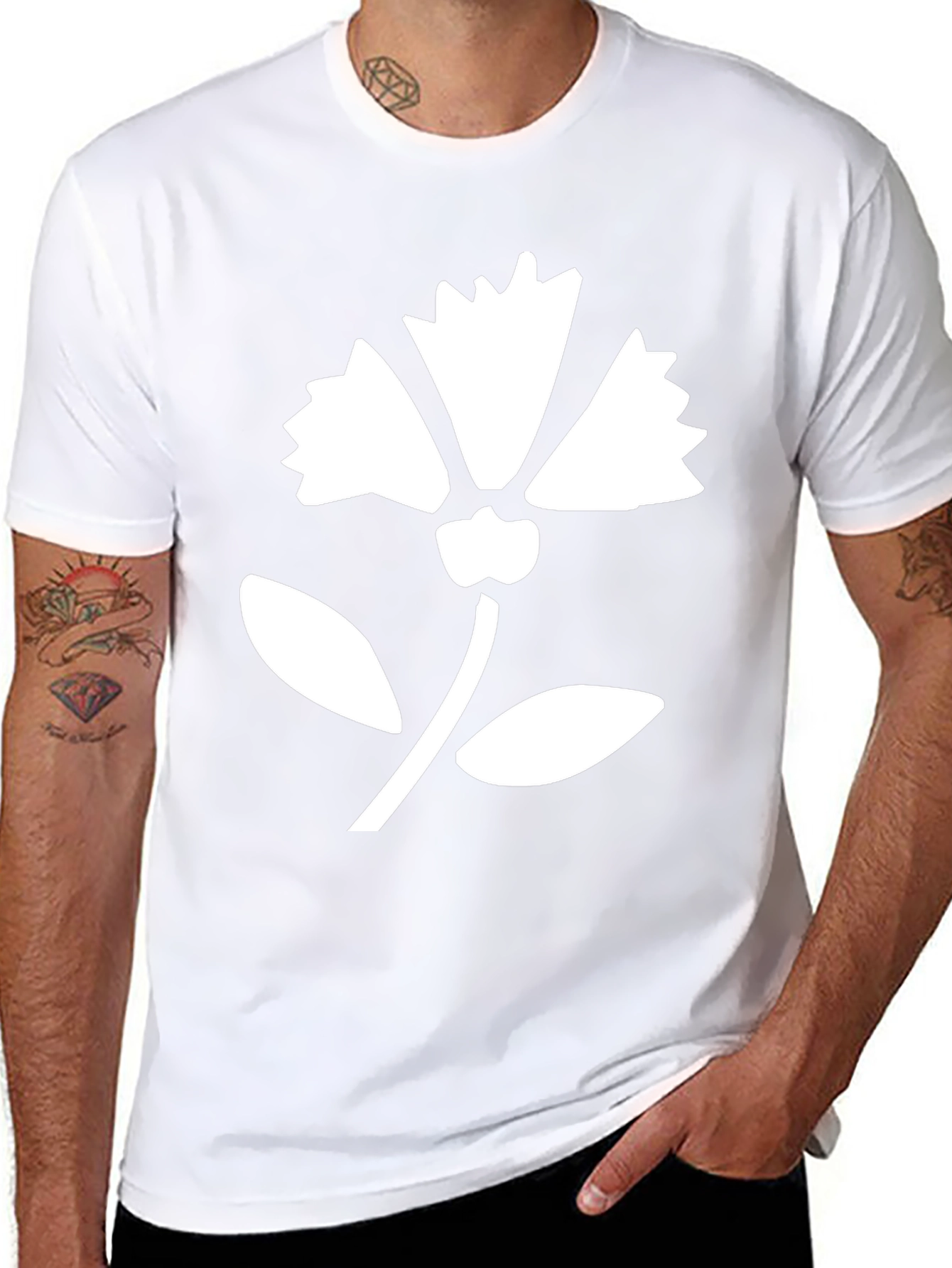 Floral Graphic Black T-Shirt