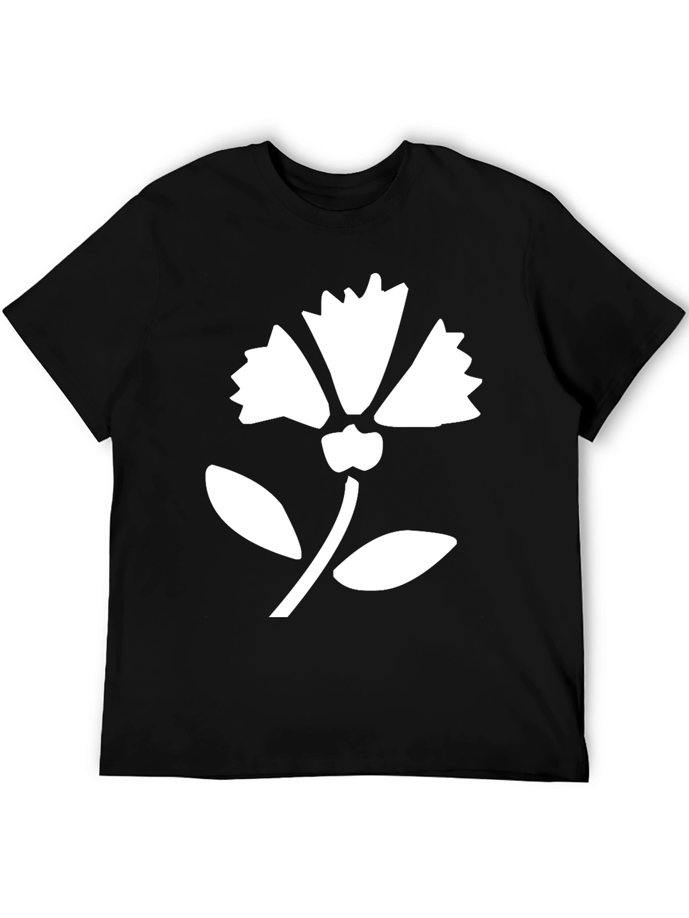 Floral Graphic Black T-Shirt