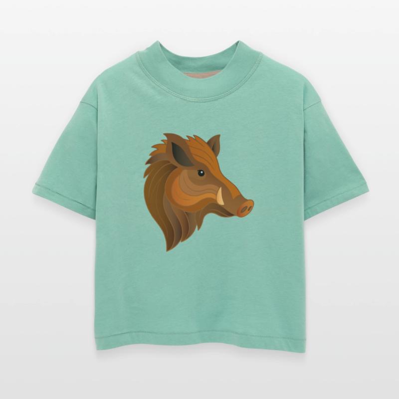 Wild Boar Portrait: Expressive Forest Dweller