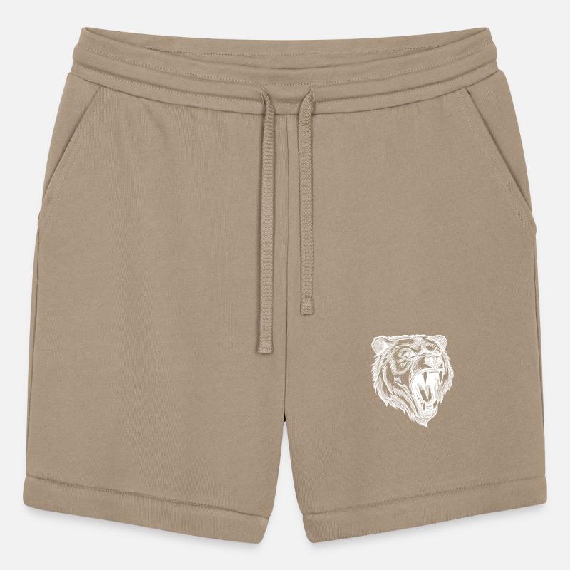 Wild Evil Bear Head With Sharp Teeth