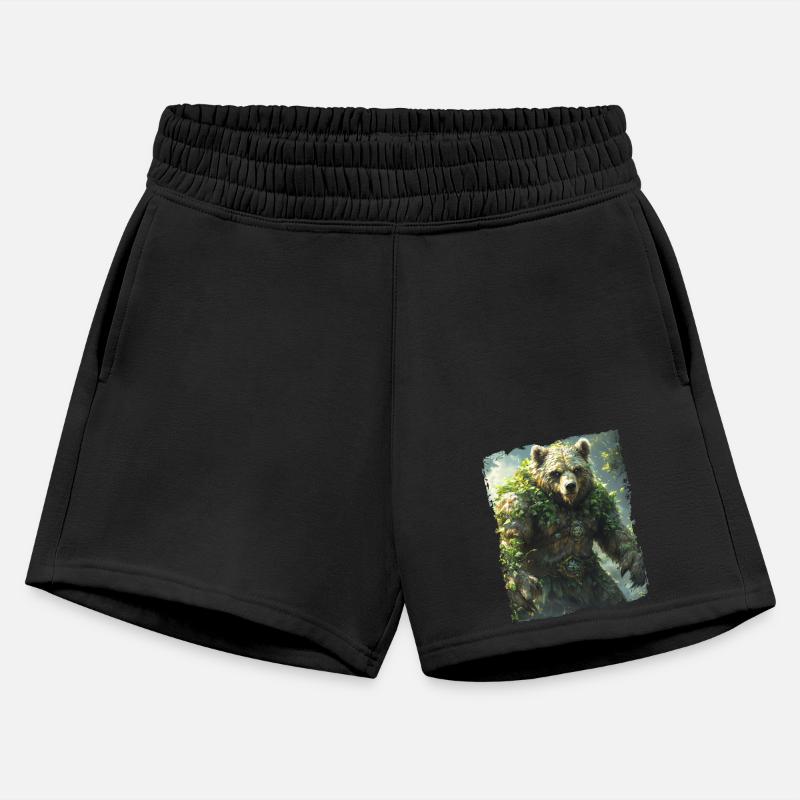 Wild Nature Bear with Green Forest Energy