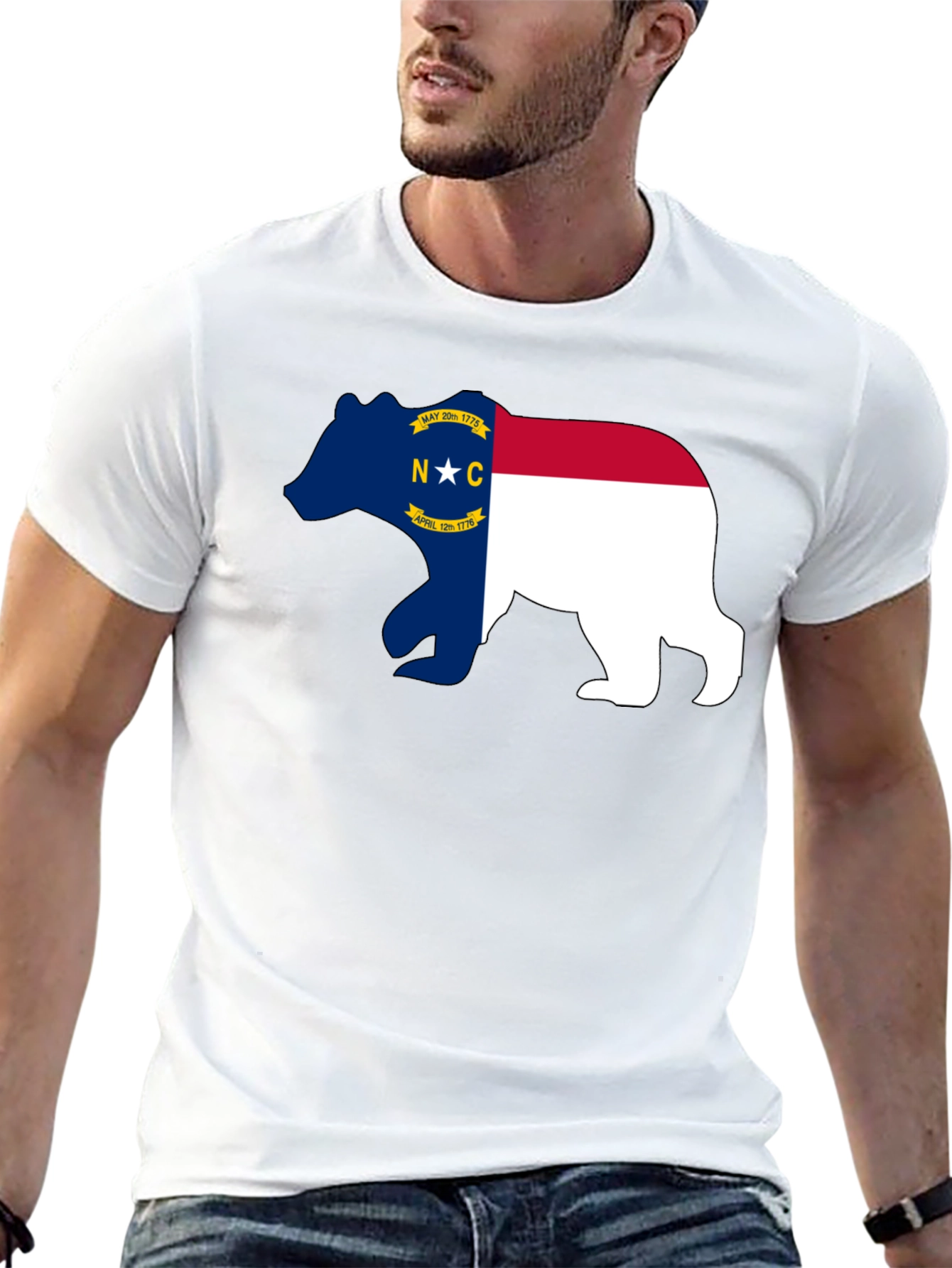 NC Bear Flag Graphic T-Shirt