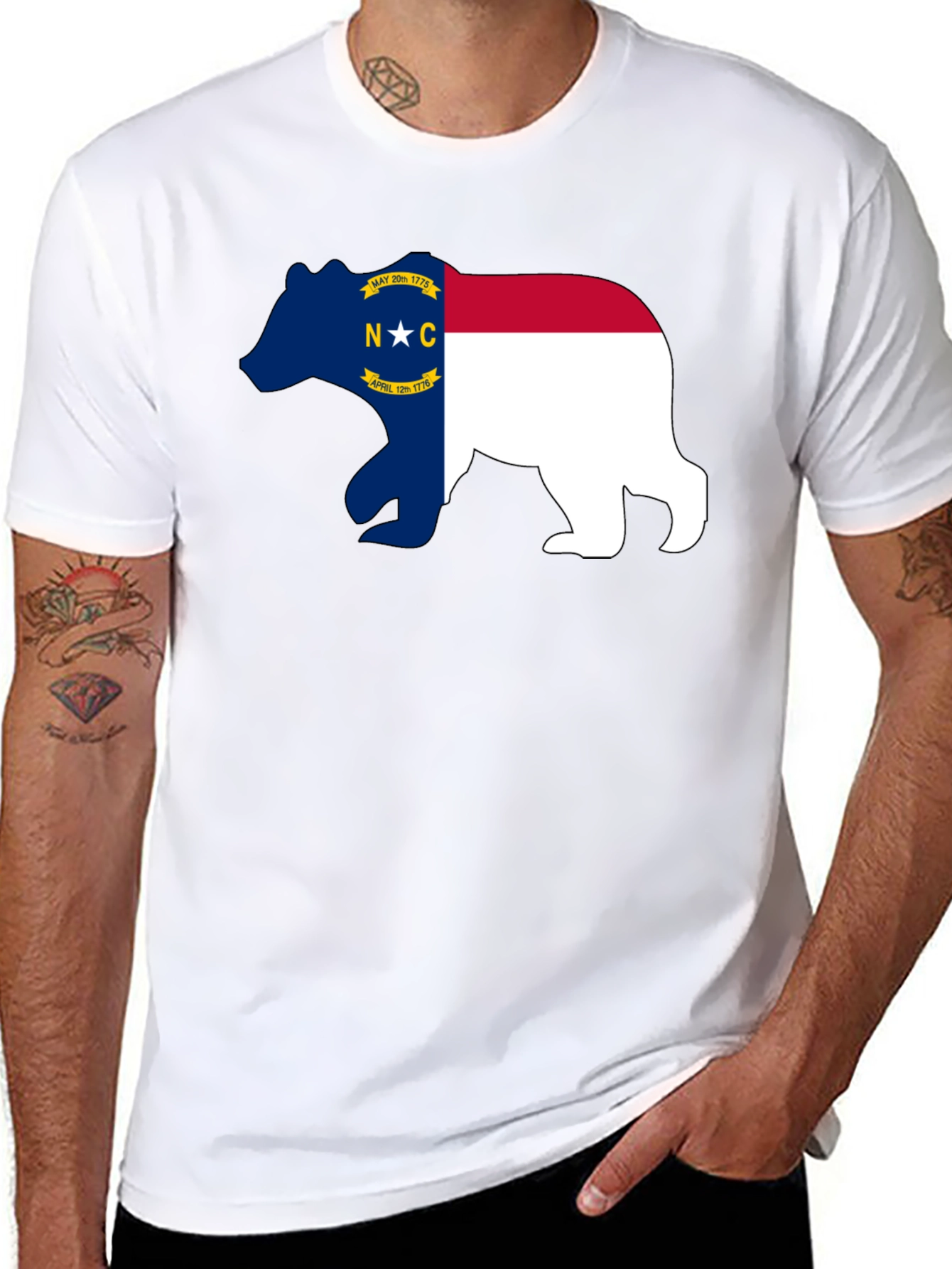 NC Bear Flag Graphic T-Shirt