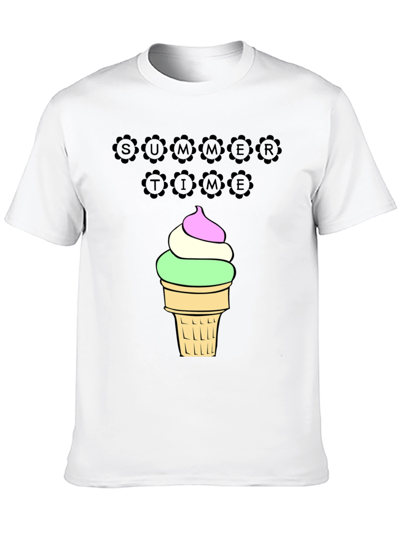 Summer Time Ice Cream Graphic T-Shirt