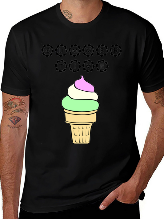Summer Time Ice Cream Graphic T-Shirt