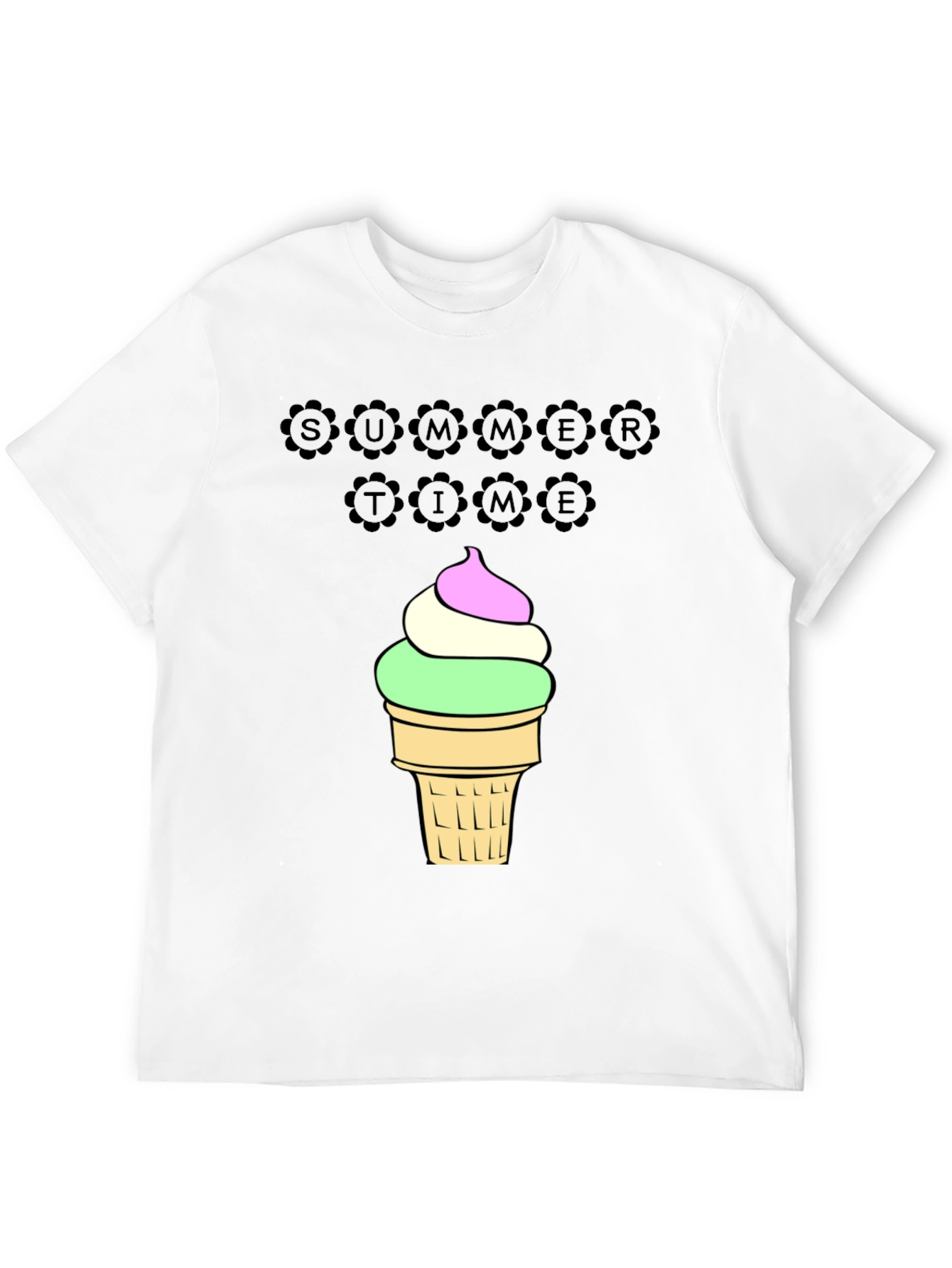 Summer Time Ice Cream Graphic T-Shirt