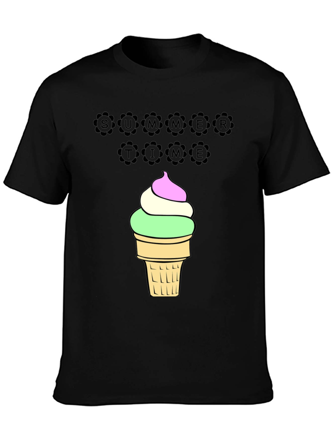 Summer Time Ice Cream Graphic T-Shirt