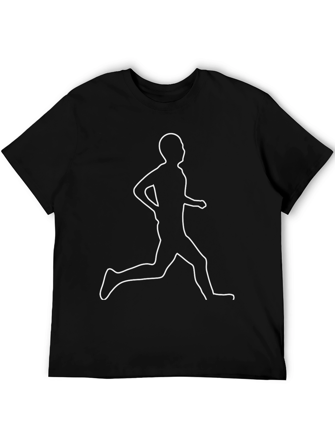 Runner Graphic Tee - Stylish Black Shirt
