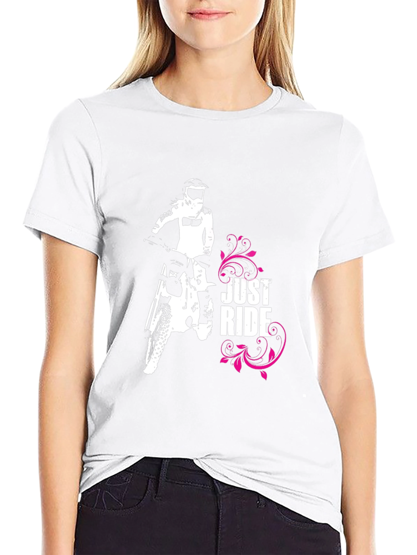 Just Ride Black Graphic Tee