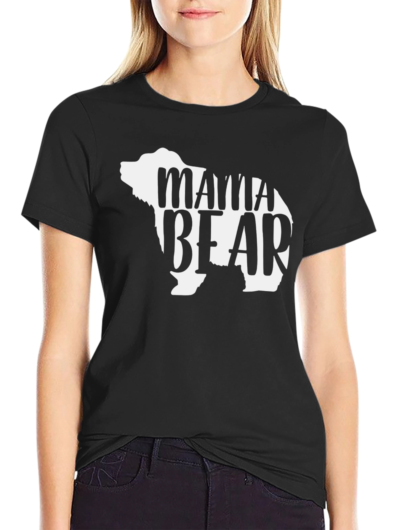 Mama Bear T-Shirt - Black Unisex