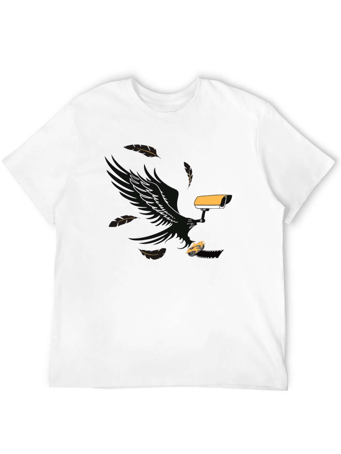 Surveillance T-Shirt: Eagle Camera & Car Graphic Tee