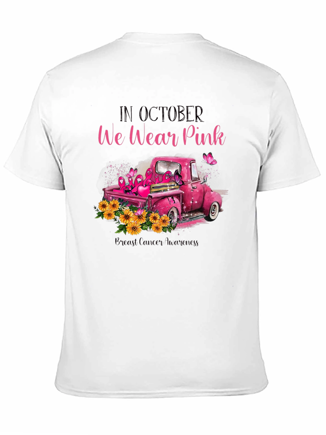 October Pink Ribbon Truck T-Shirt