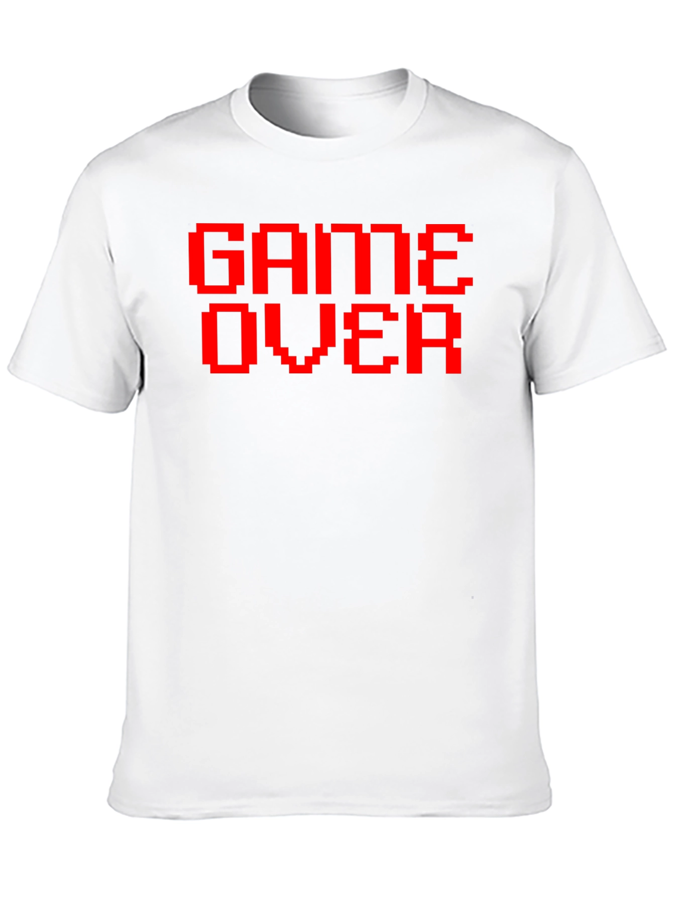 Game Over Red Pixel Tee - Classic Gamer Style
