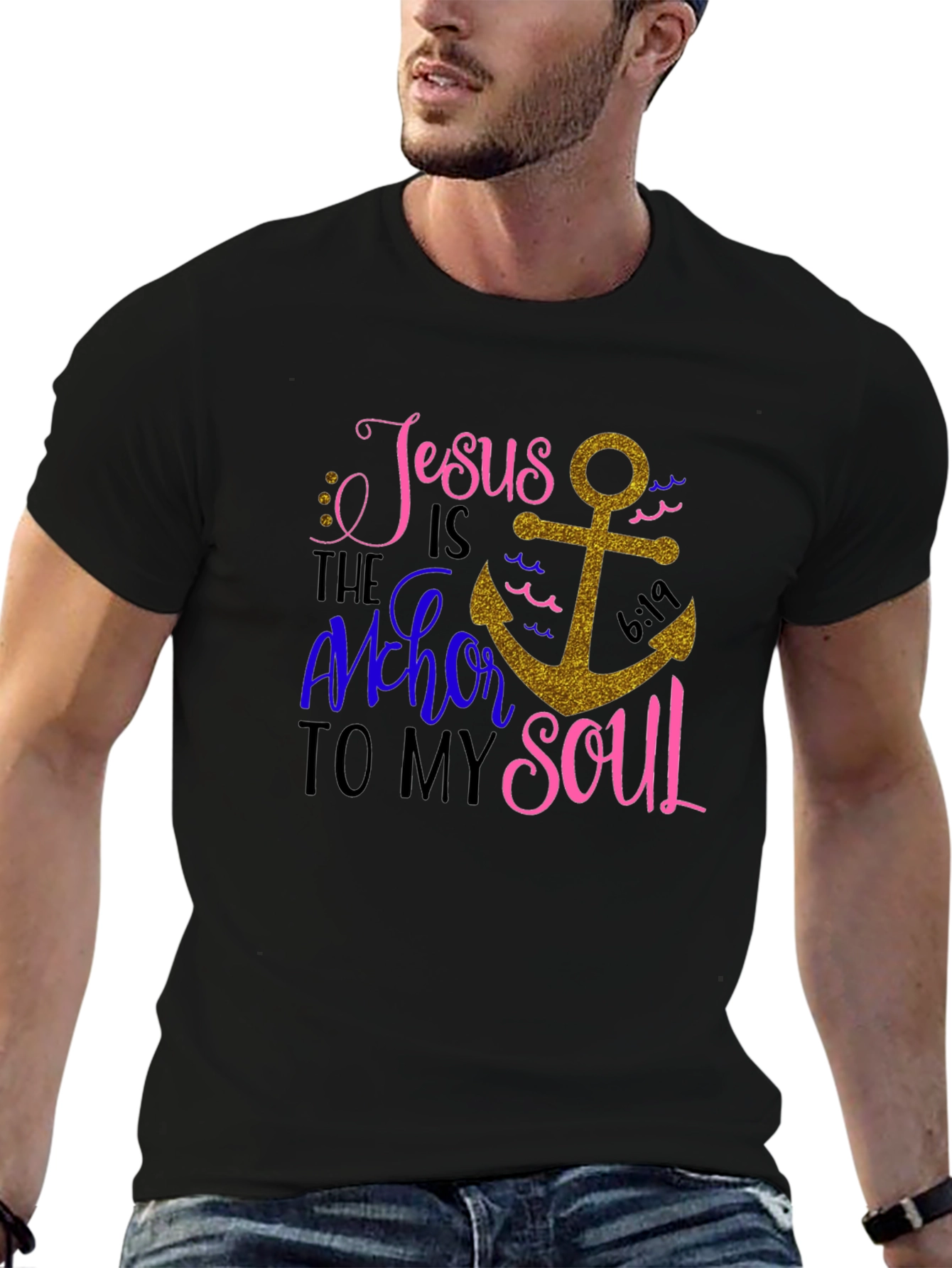 Faith-Inspired Jesus is the Anchor Graphic Tee