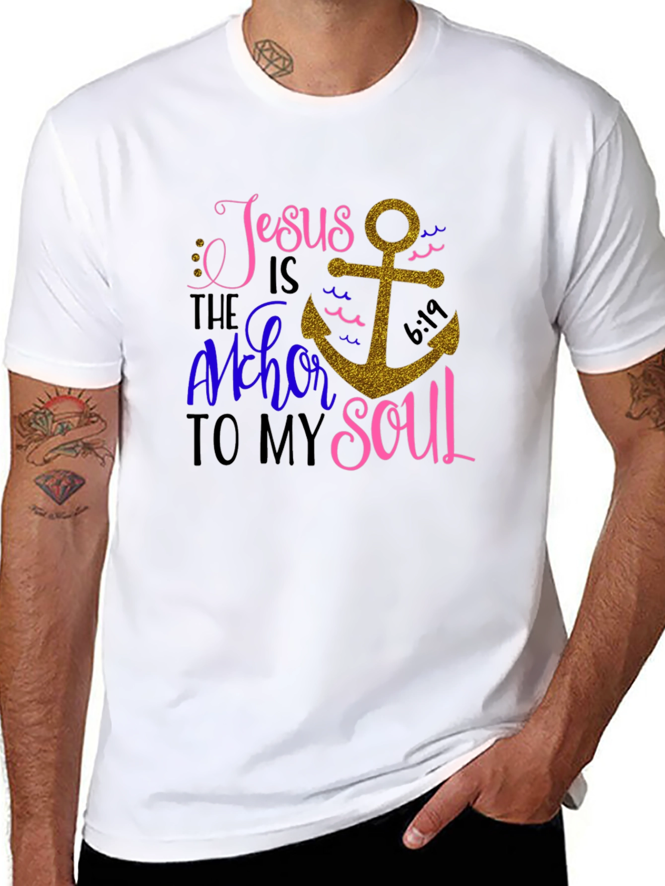 Faith-Inspired Jesus is the Anchor Graphic Tee