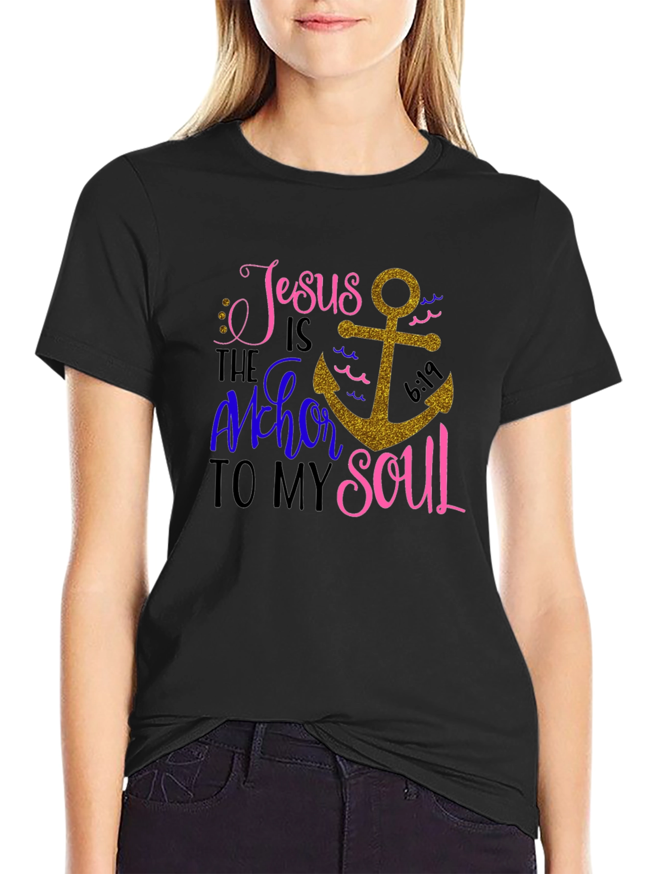 Faith-Inspired Jesus is the Anchor Graphic Tee
