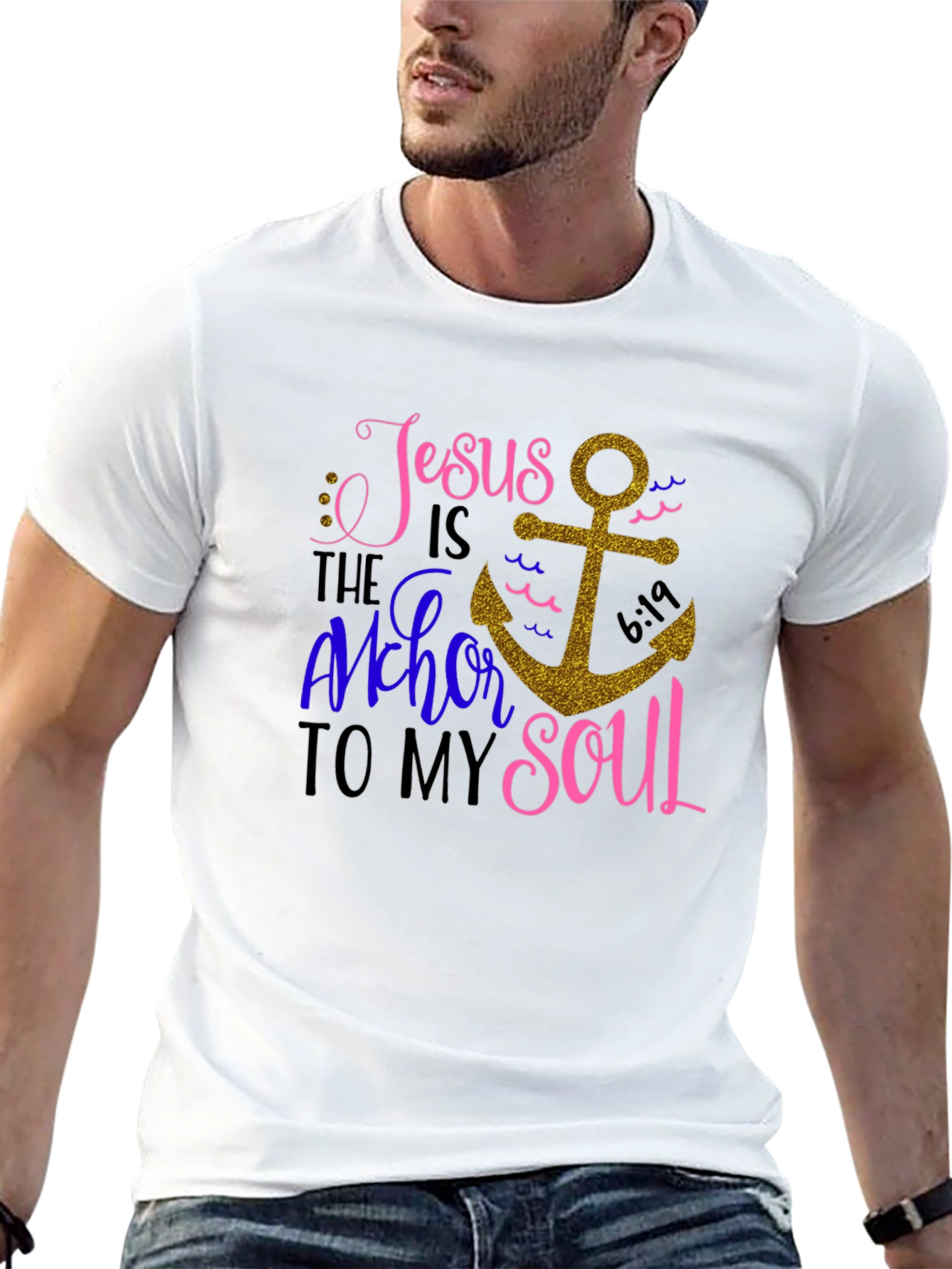 Faith-Inspired Jesus is the Anchor Graphic Tee