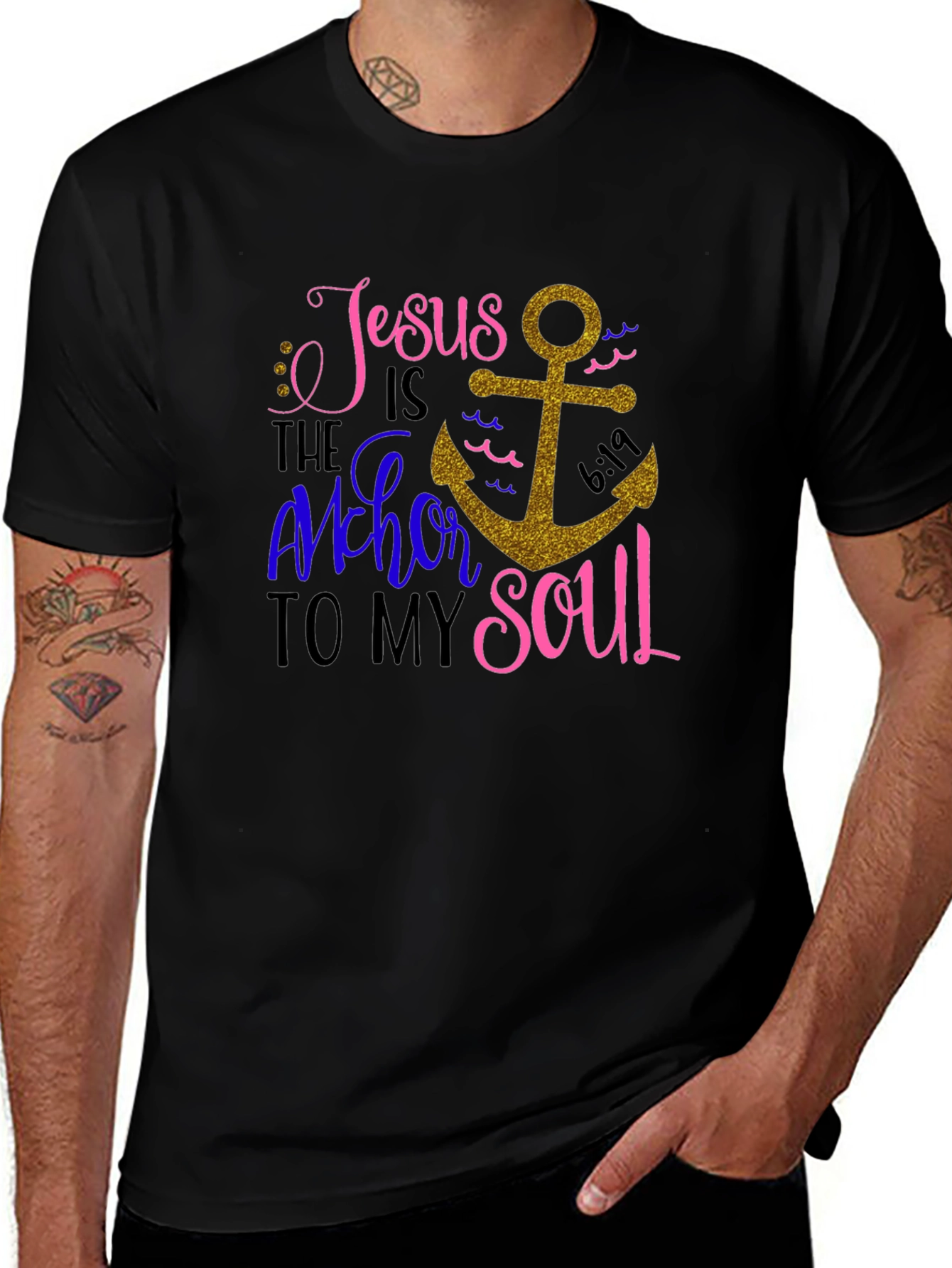 Faith-Inspired Jesus is the Anchor Graphic Tee