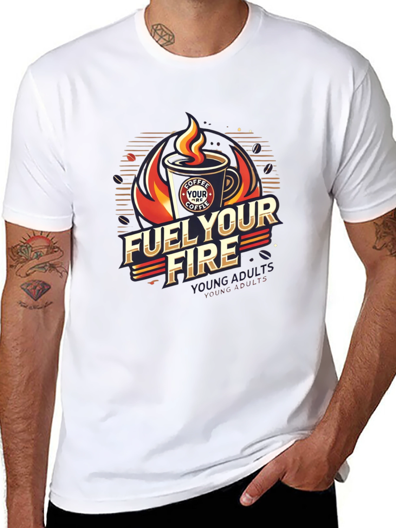 Fuel Your Fire Coffee Graphic Tee
