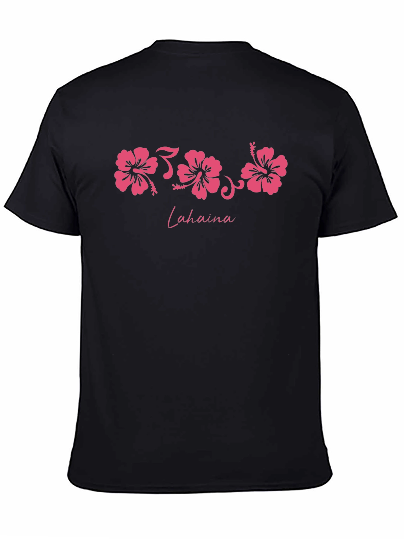 Black Lahaina Hibiscus Graphic Tee