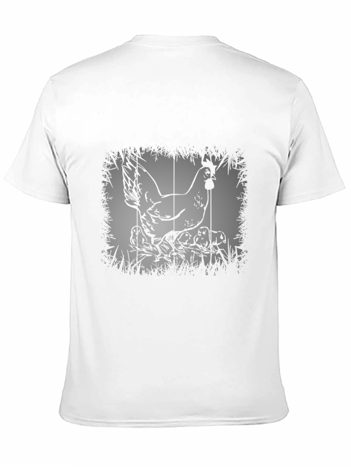Chicken and Chicks Graphic Tee - Black Cotton T-Shirt