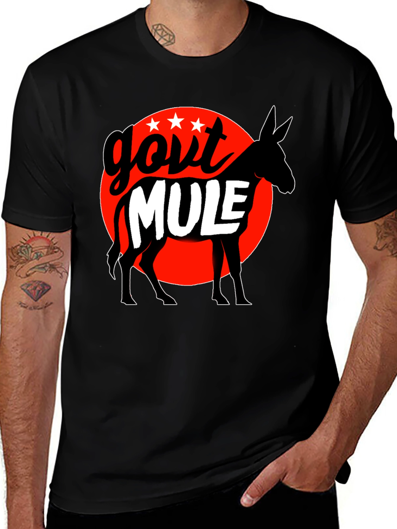 Govt Mule Graphic T-Shirt - Black Cotton Tee