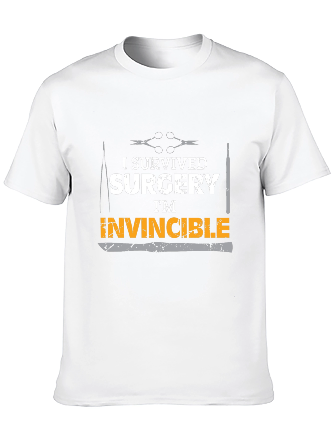 I Survived Surgery Im Invincible Black T-Shirt