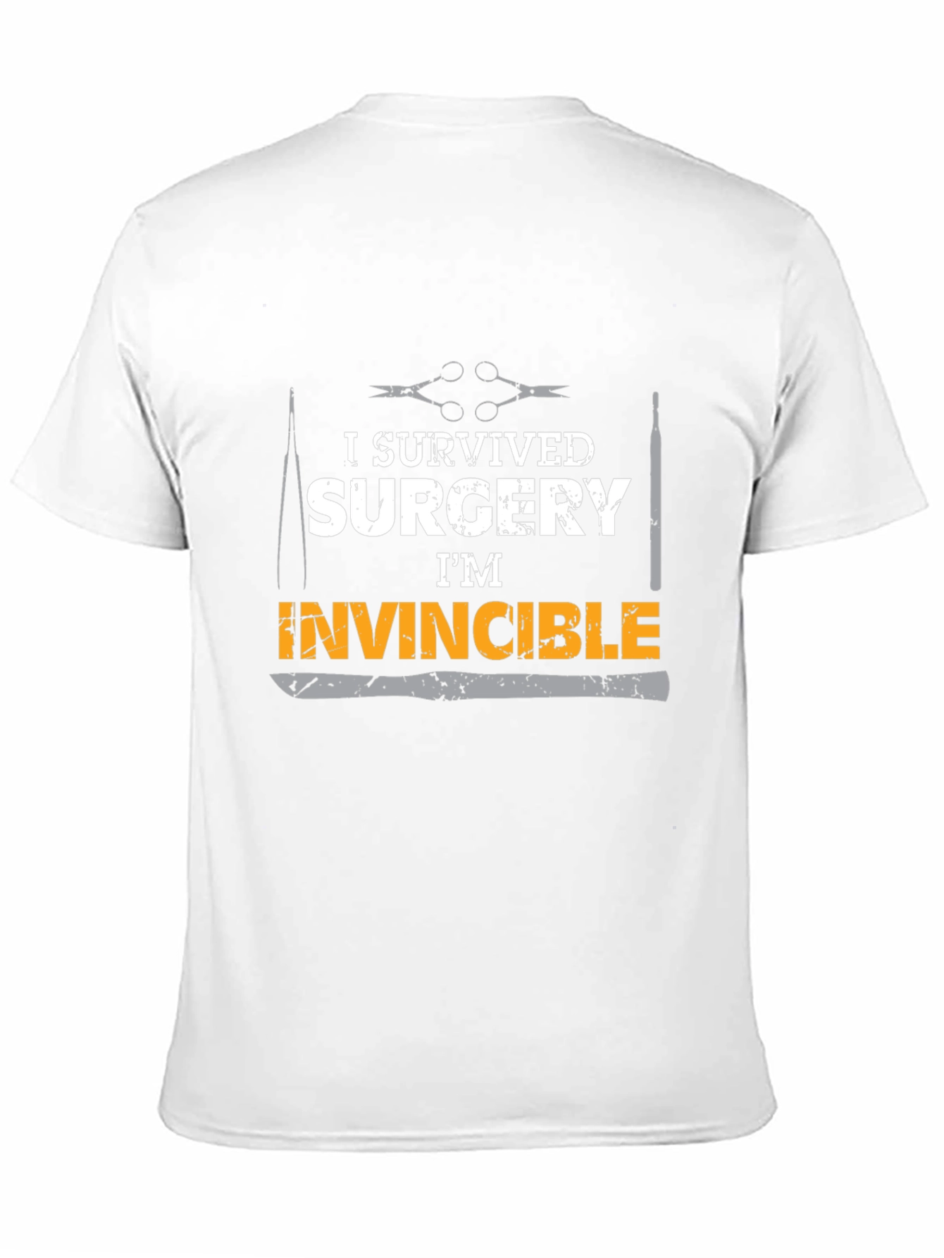 I Survived Surgery Im Invincible Black T-Shirt