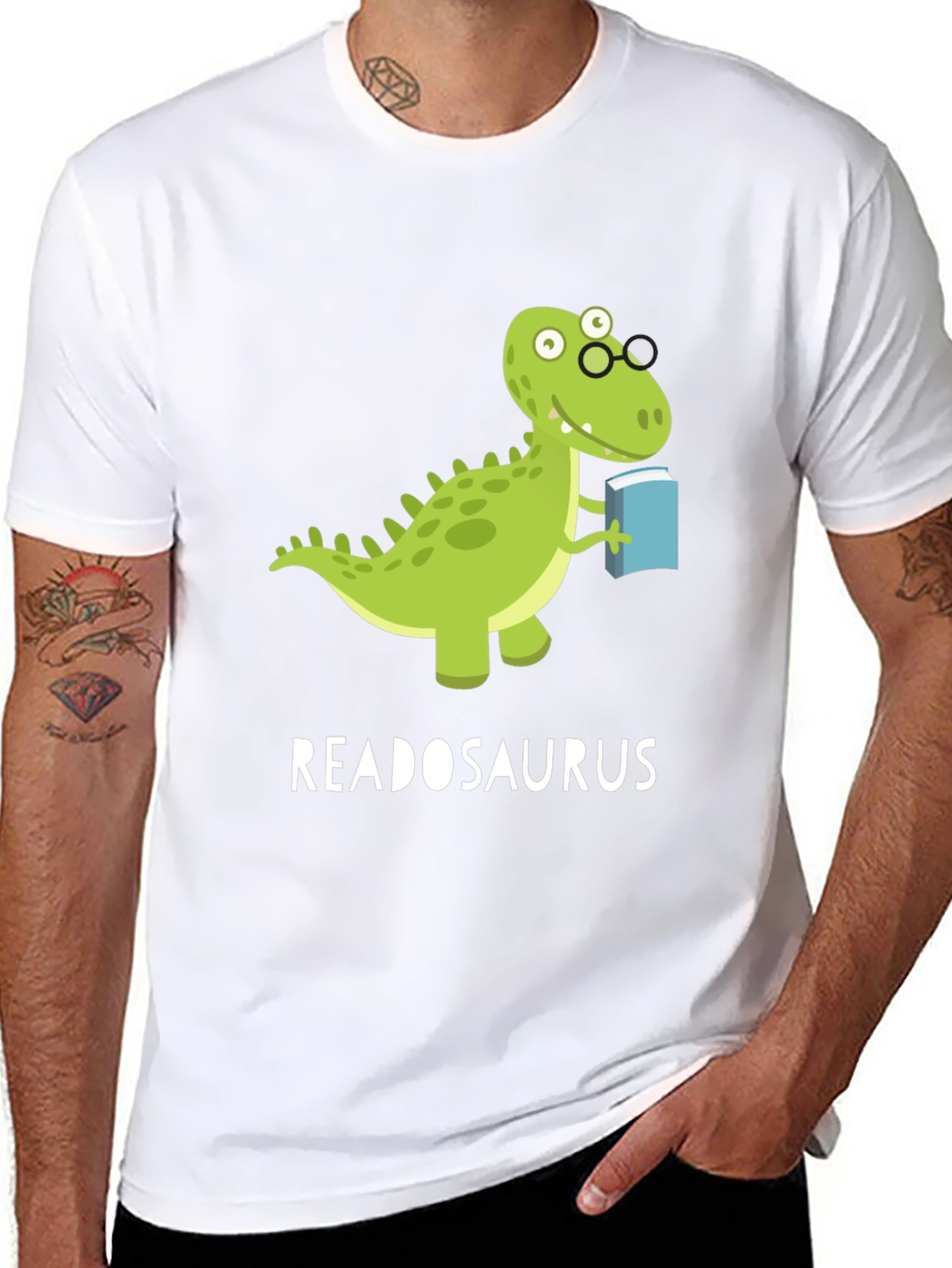 Readosaurus T-Shirt - Book Loving Dinosaur Tee