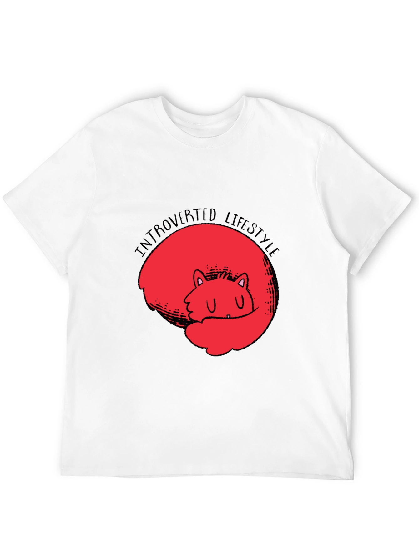 Introverted Lifestyle Black Graphic Tee