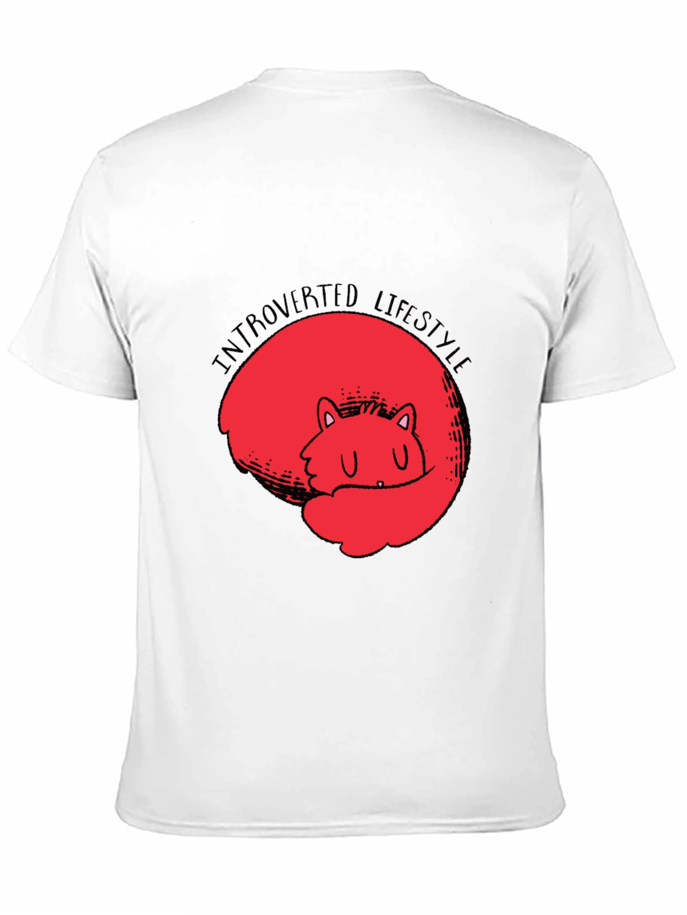 Introverted Lifestyle Black Graphic Tee
